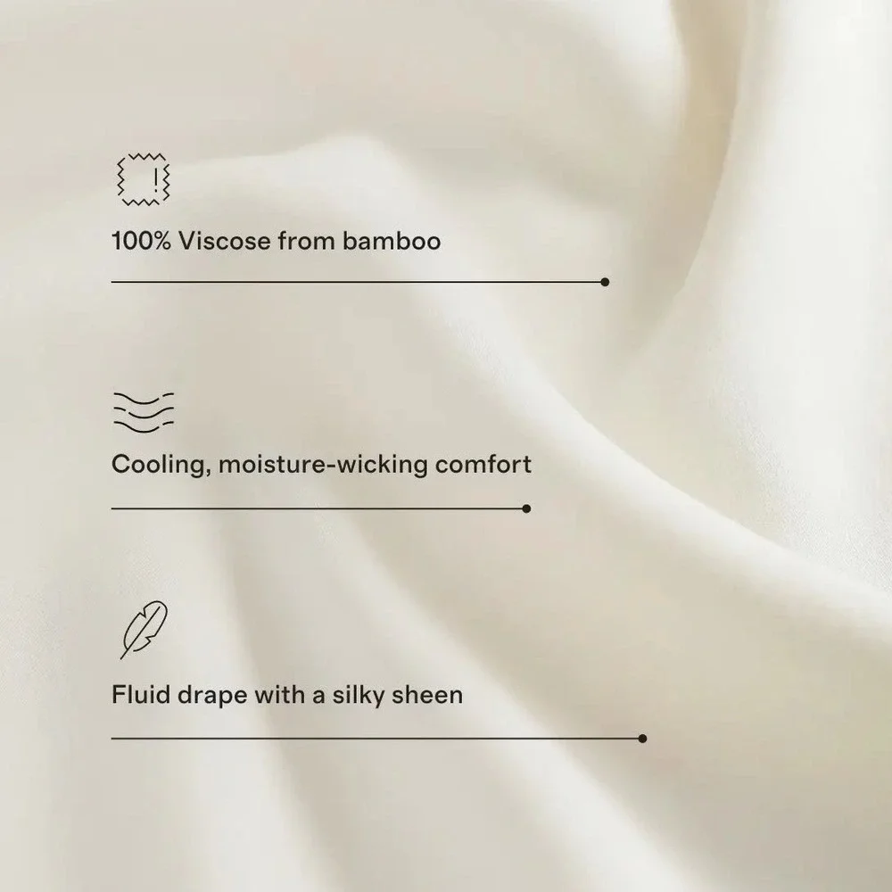Quince Bamboo Duvet Cover King Cal King Light Grey Organic Quiet Luxury Bedding